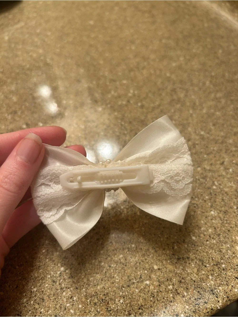 Vintage 1980s/90s Faux Pearl Hair Accessory Bundle Barrette Bow Clip Lot